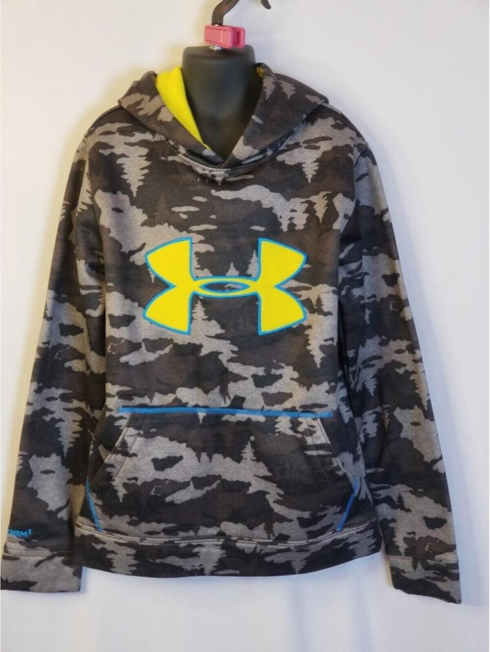 Under Armour Youth Storm Caliber Hoodie BLACK | GRAY | YELLOW Youth Med